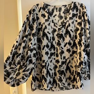 Jodlif black and white print blouse